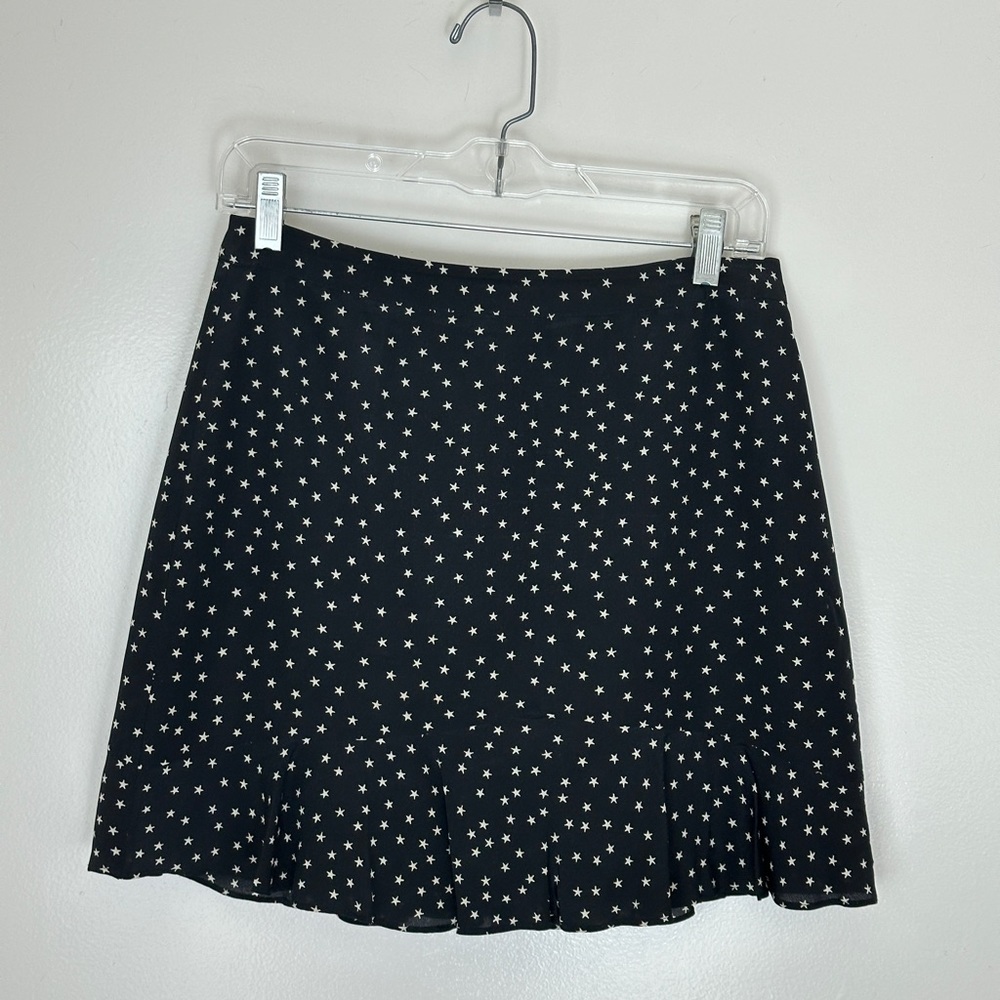Madewell Silk Skirt with Star Print